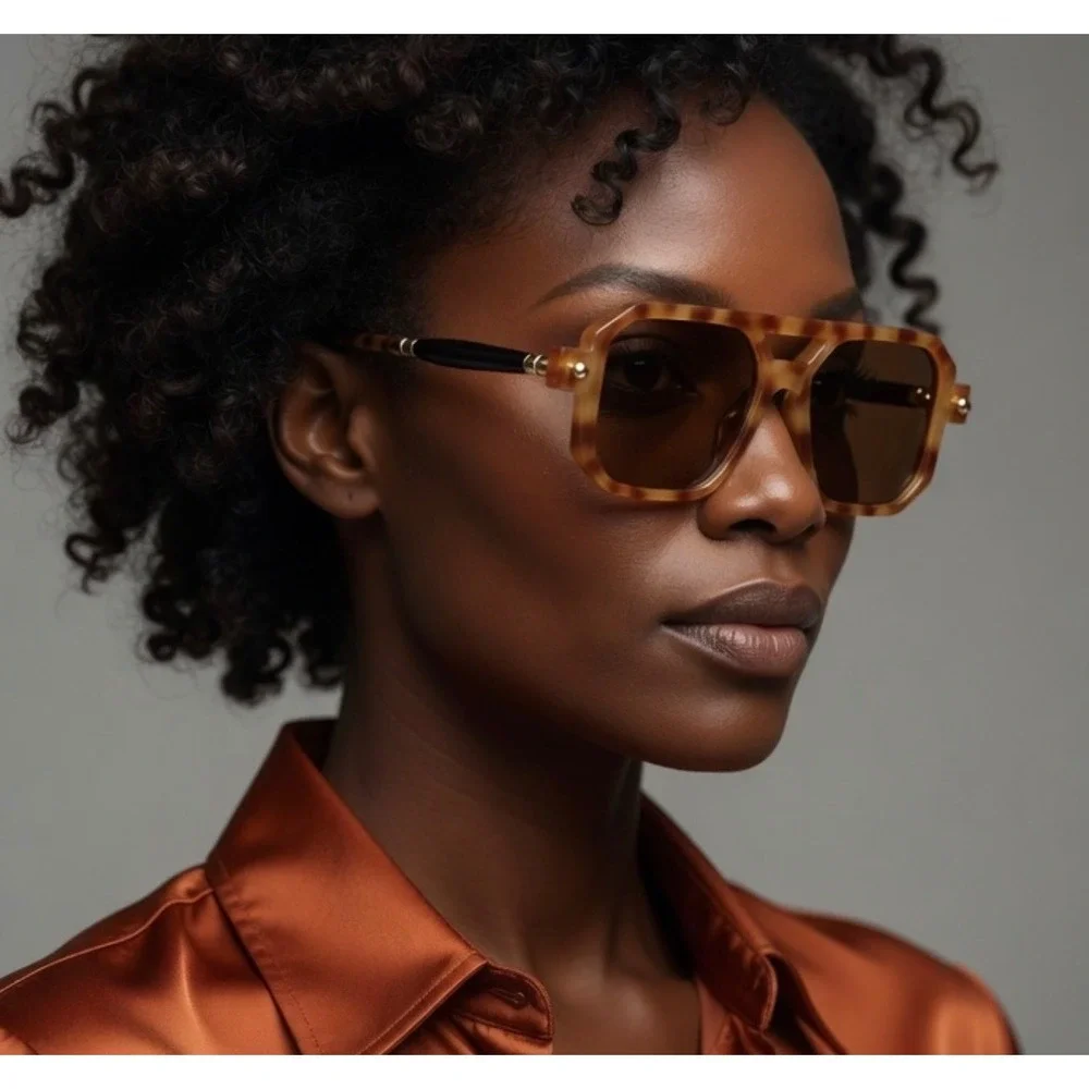 Women Sunglasses Honey‎ Tortoise Brown Lens Streetwear Hip Hop Festival Eyewear